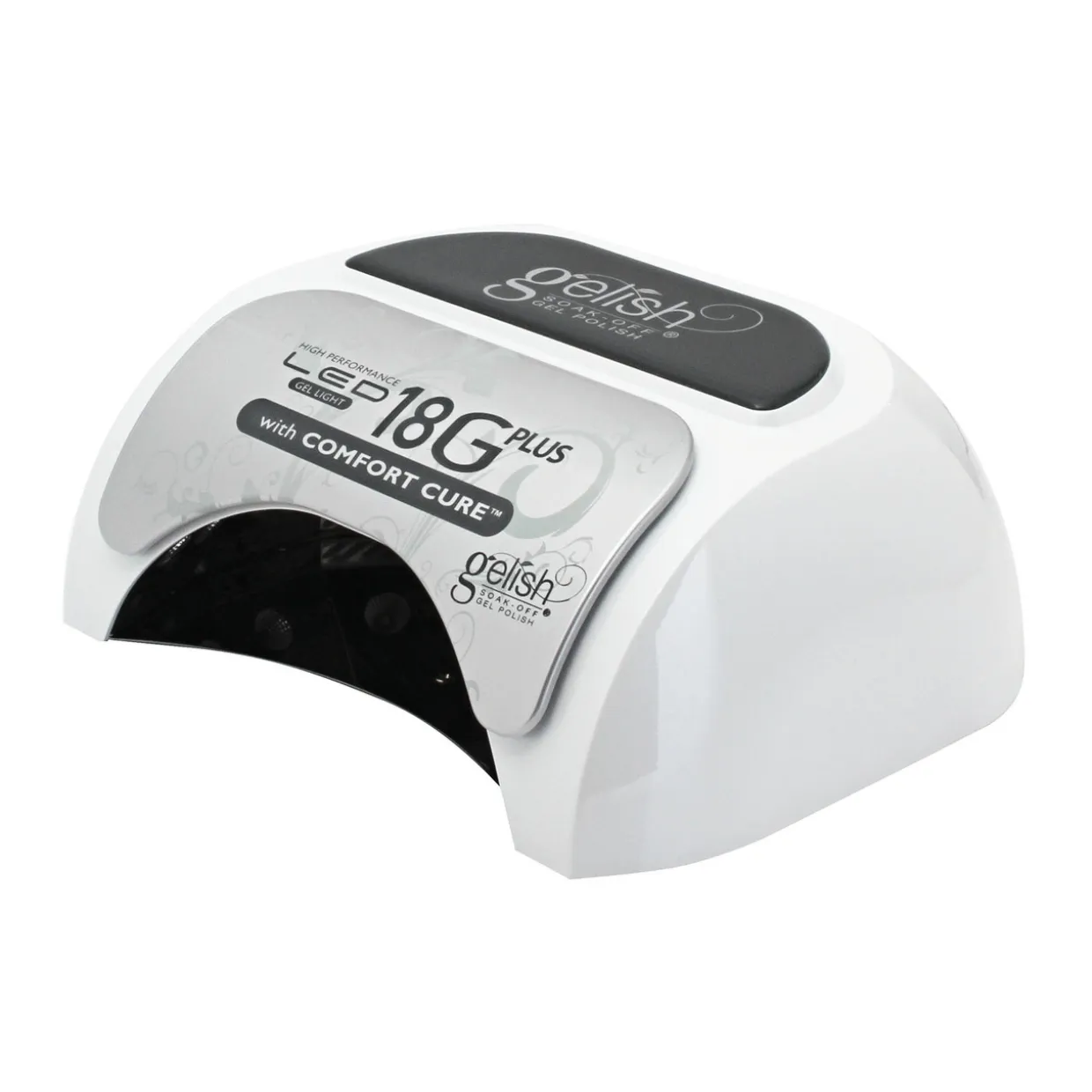 Gelish 18G Plus LED Light with Purple/Blue Pearl Soak-Off Gel Polish + Top and Base Coats