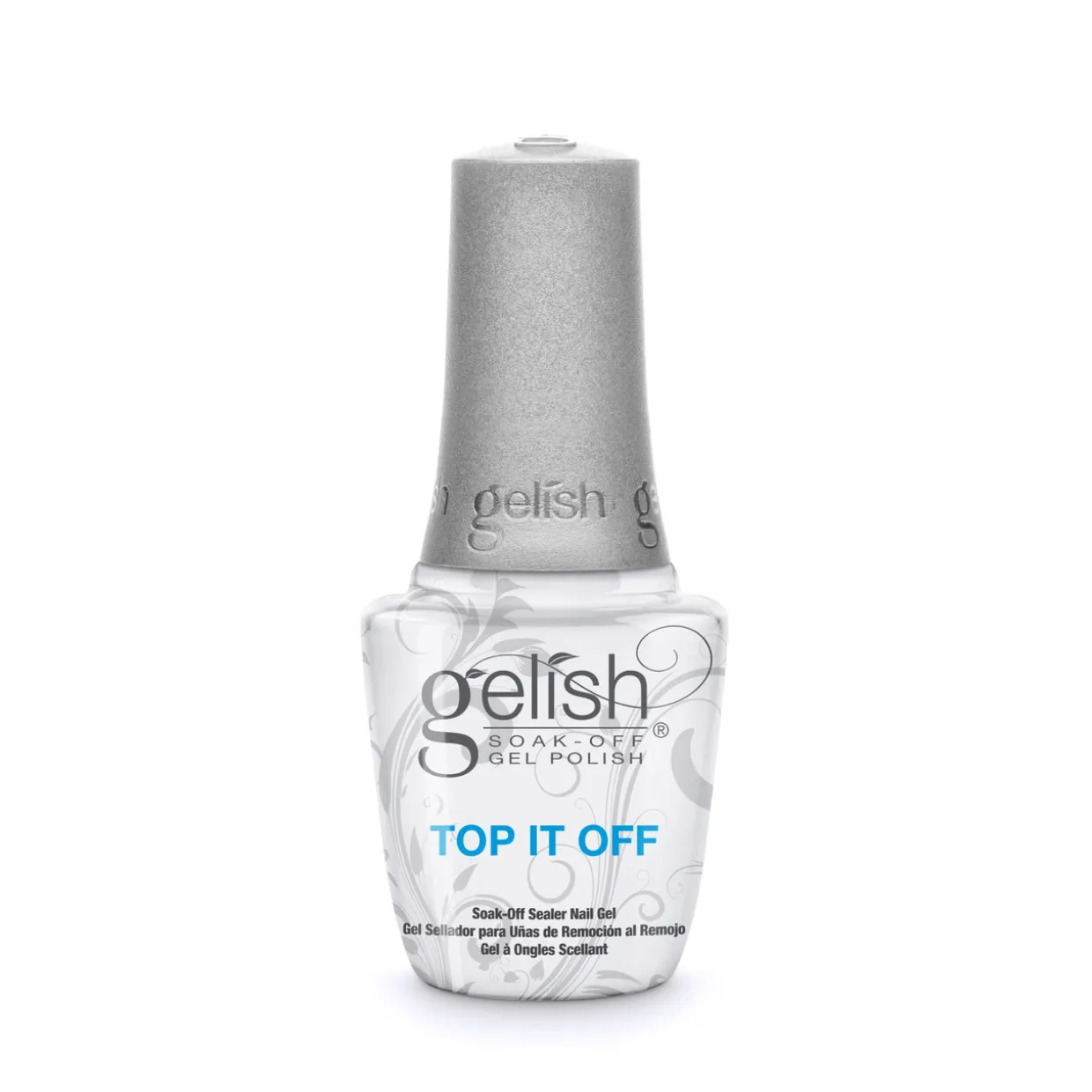 Gelish 18G Plus LED Light with Gray Creme Soak-Off Gel Polish + Top and Base Coats