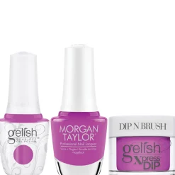 Gelish "Bear-y Juicy" Trio- Includes Gel Polish, Lacquer and Dip- Fuchsia Jelly
