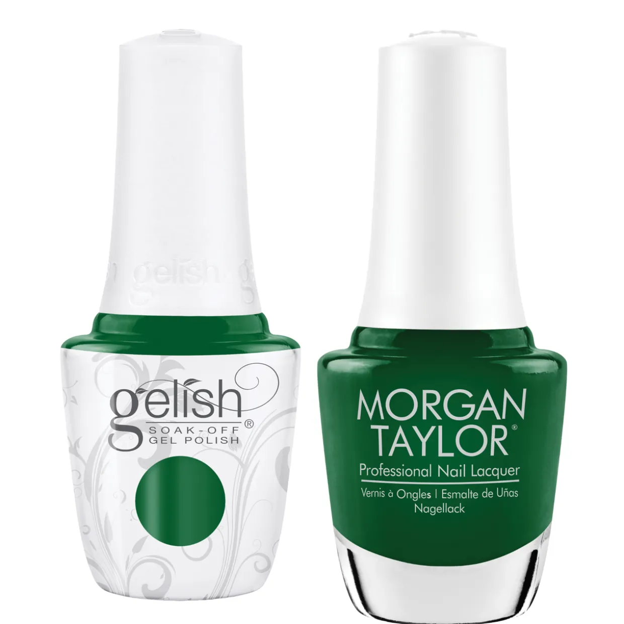 Gelish "Big Bang Watermelon" Duo- Includes Gel Polish and Lacquer - Emerald Green Jelly