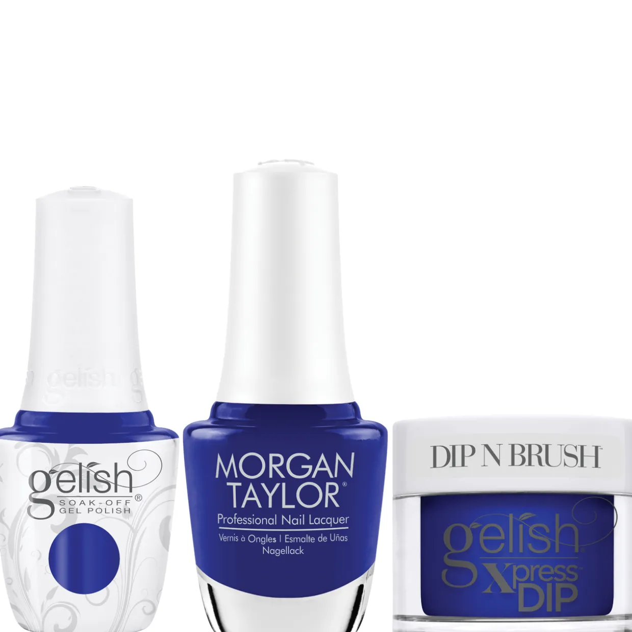 Gelish "Blue Crush Rush" Trio- Includes Gel Polish, Lacquer and Dip- Ocean Blue Jelly