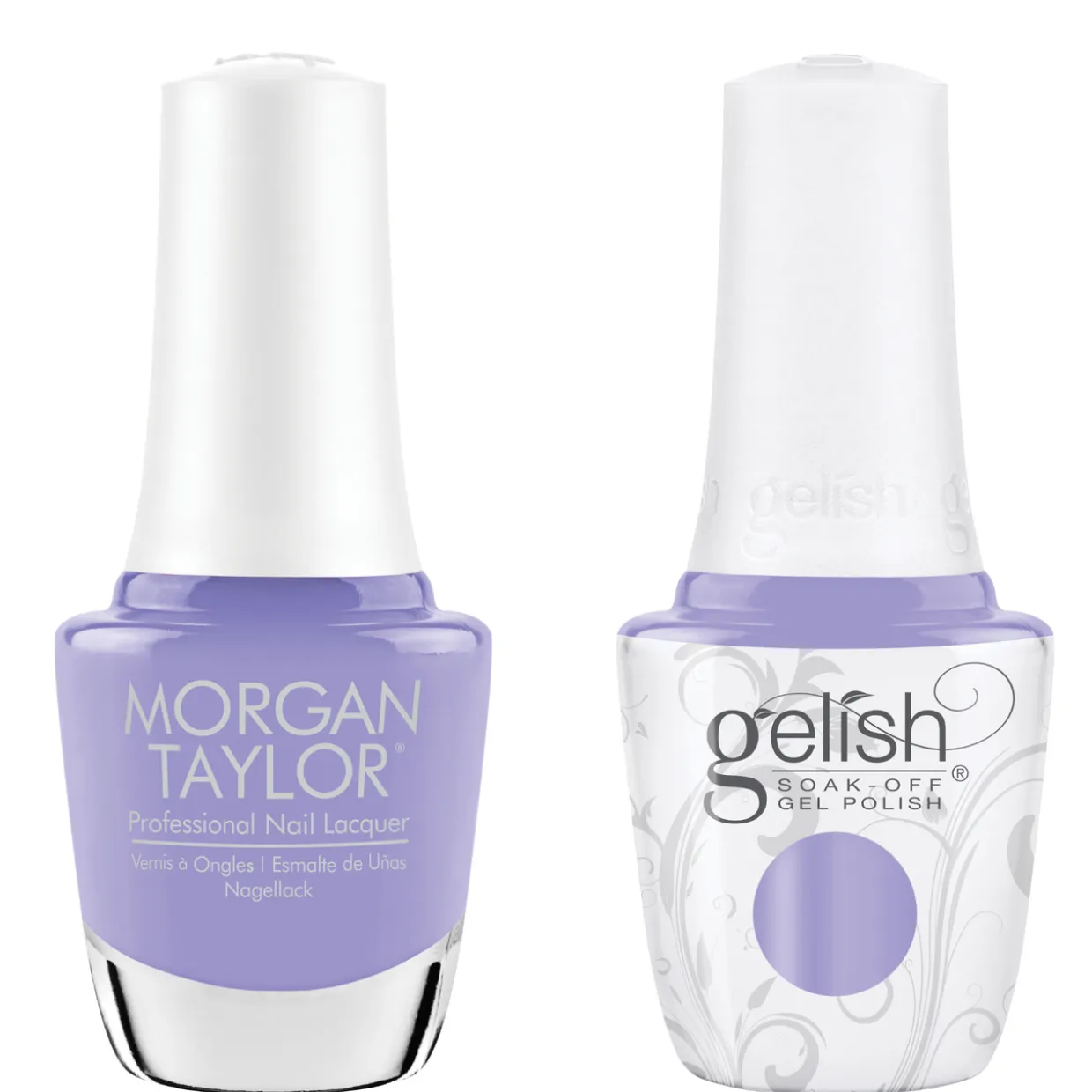 Gelish "Can't Burst My Bubble" Duo- Includes Gel Polish and Lacquer- Periwinkle Creme