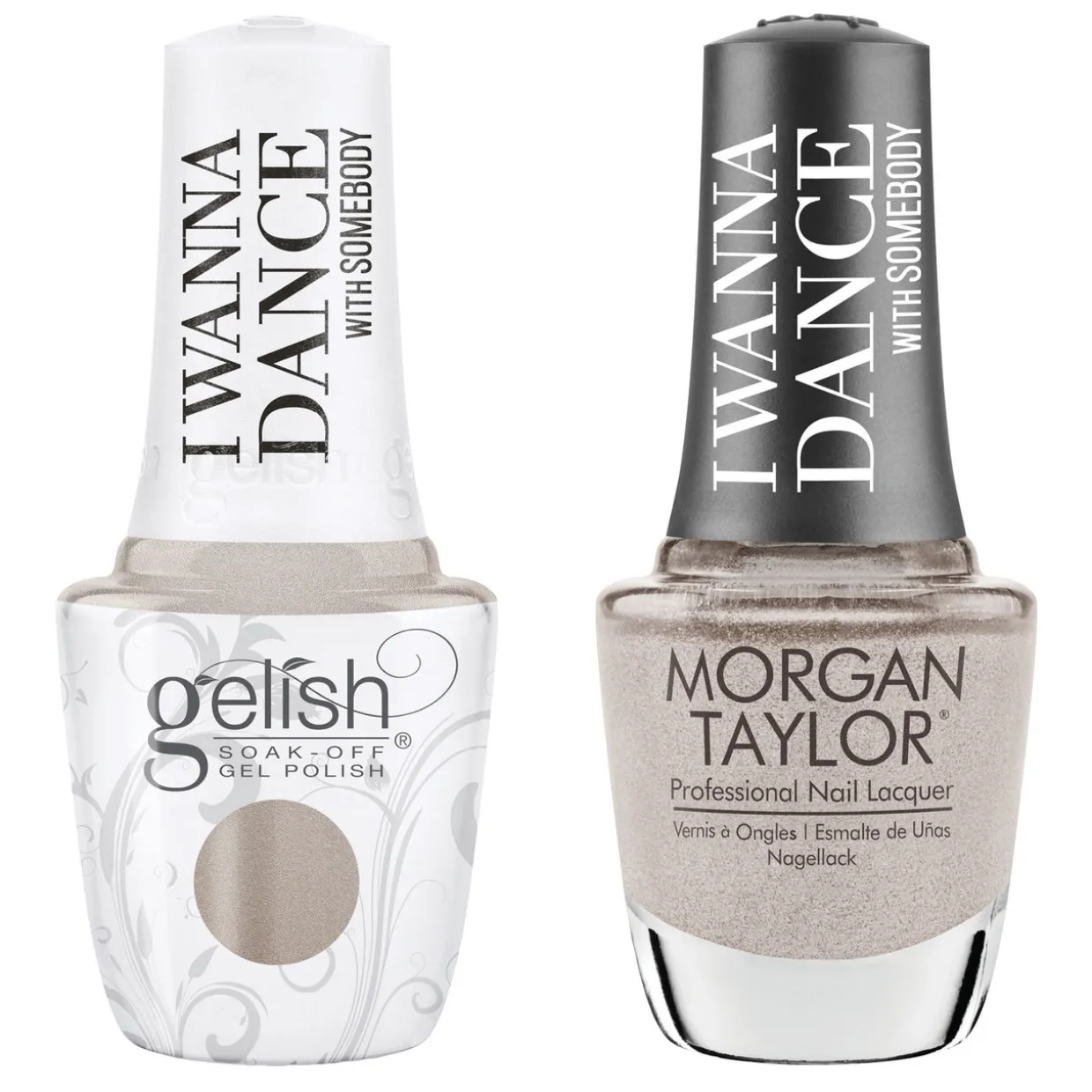 Gelish "Certified Platinum" Duo, Platinum Shimmer- Includes Gel Polish and Lacquer
