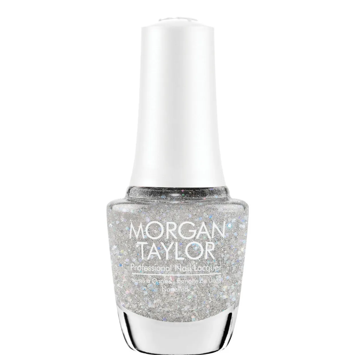 Gelish "Crystal Snowdrop" Trio- Includes Gel Polish, Lacquer and Dip - Silver Diamond Glitter