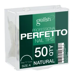 Gelish 50ct Perfetto Nail Tips Natural Size 4, 50 Count - 1310304