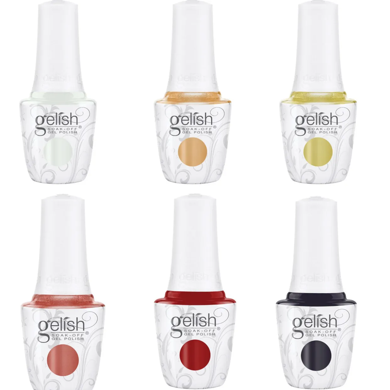 Gelish Fall Collection "Living Our Life" Gelish Soak-Off Gel Polish, 6 pc Bundle