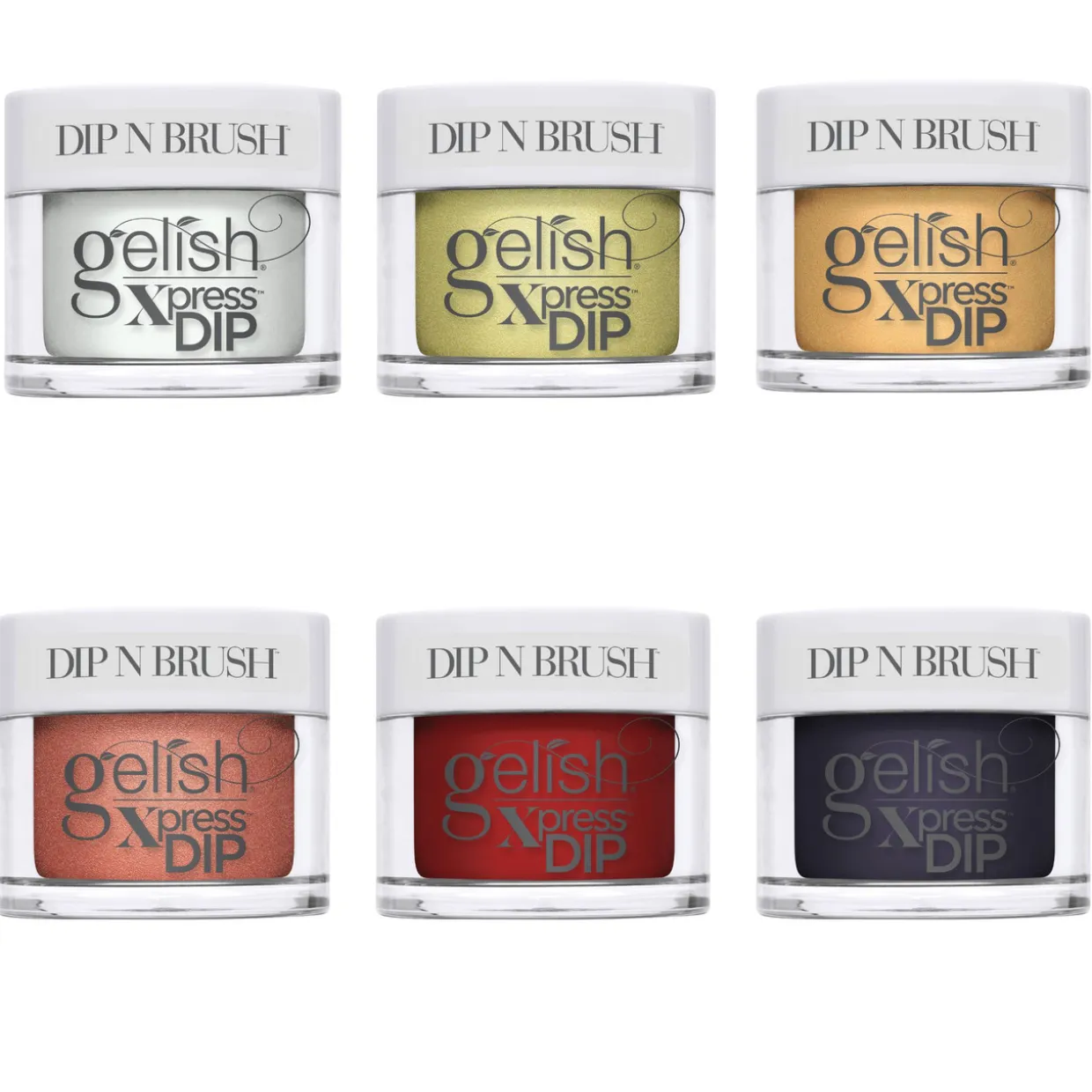 Gelish Fall Collection "Living Our Life" Xpress Dip n Brush, 6 pc Bundle
