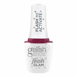 Gelish Flash Glam Soak-Off Gel Polish "Mesmerized By You", Raspberry Glitter, 15 mL | .5 fl oz - 1110503