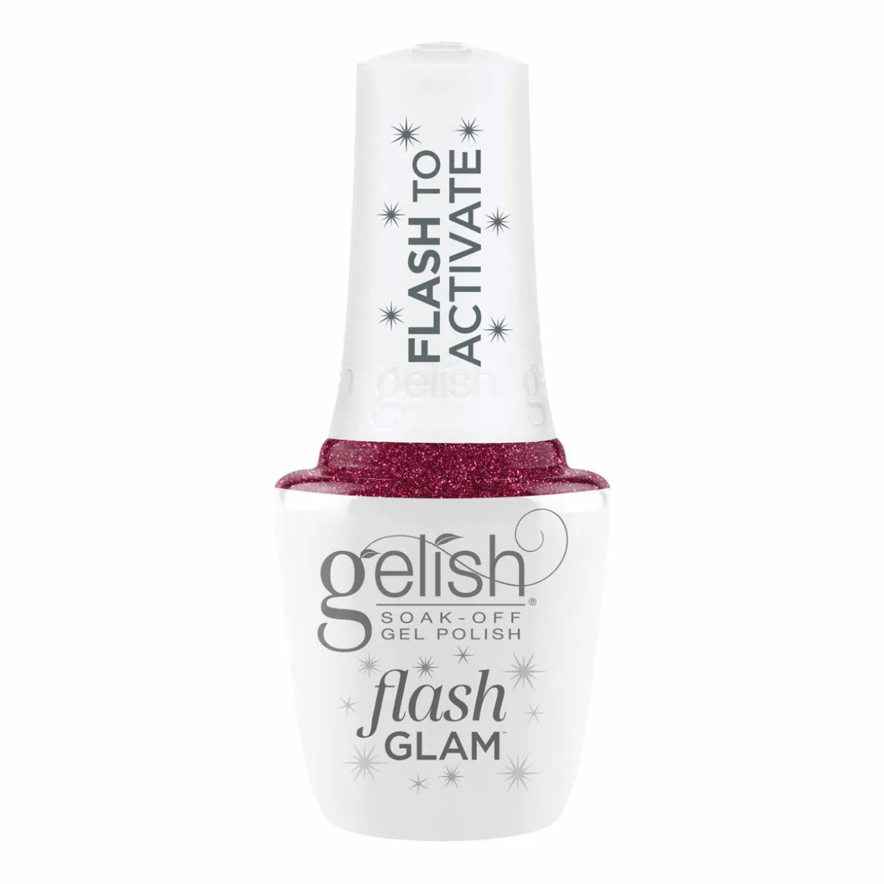 Gelish Flash Glam Soak-Off Gel Polish "Mesmerized By You", Raspberry Glitter, 15 mL | .5 fl oz - 1110503