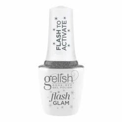 Gelish Flash Glam Soak-Off Gel Polish "Dripping In Bling", Silver Glitter, 15 mL | .5 fl oz - 1110505