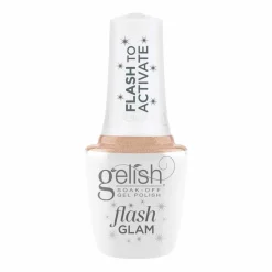 Gelish Flash Glam Soak-Off Gel Polish "Bright Up My Alley", Light Peach Glitter, 15 mL | .5 fl oz - 1110501