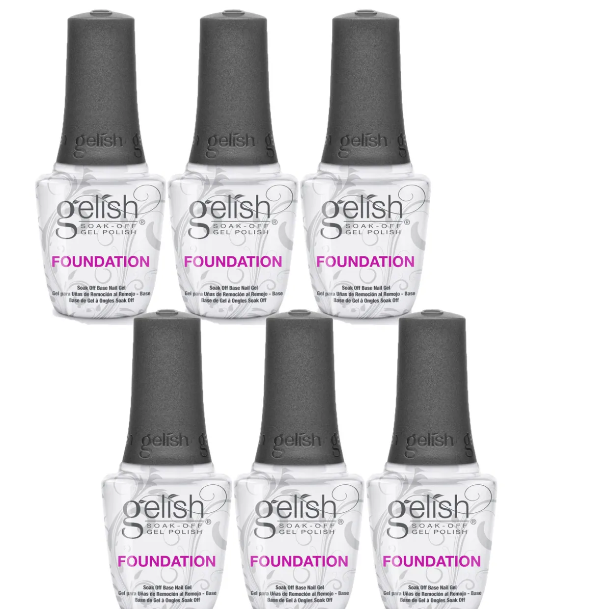Gelish Foundation Base Gel, 15 mL | .5 fl. oz., Pack of 6