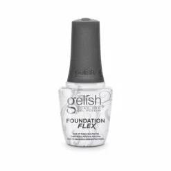 Gelish Foundation Flex Soak-Off Rubber Base Nail Gel, Clear, 15 mL | .5 fl. Oz.
