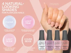 Gelish Foundation Flex Soak-Off Rubber Base Nail Gel, Light Nude, 15 mL | .5 fl. Oz. - Case Pack of 6