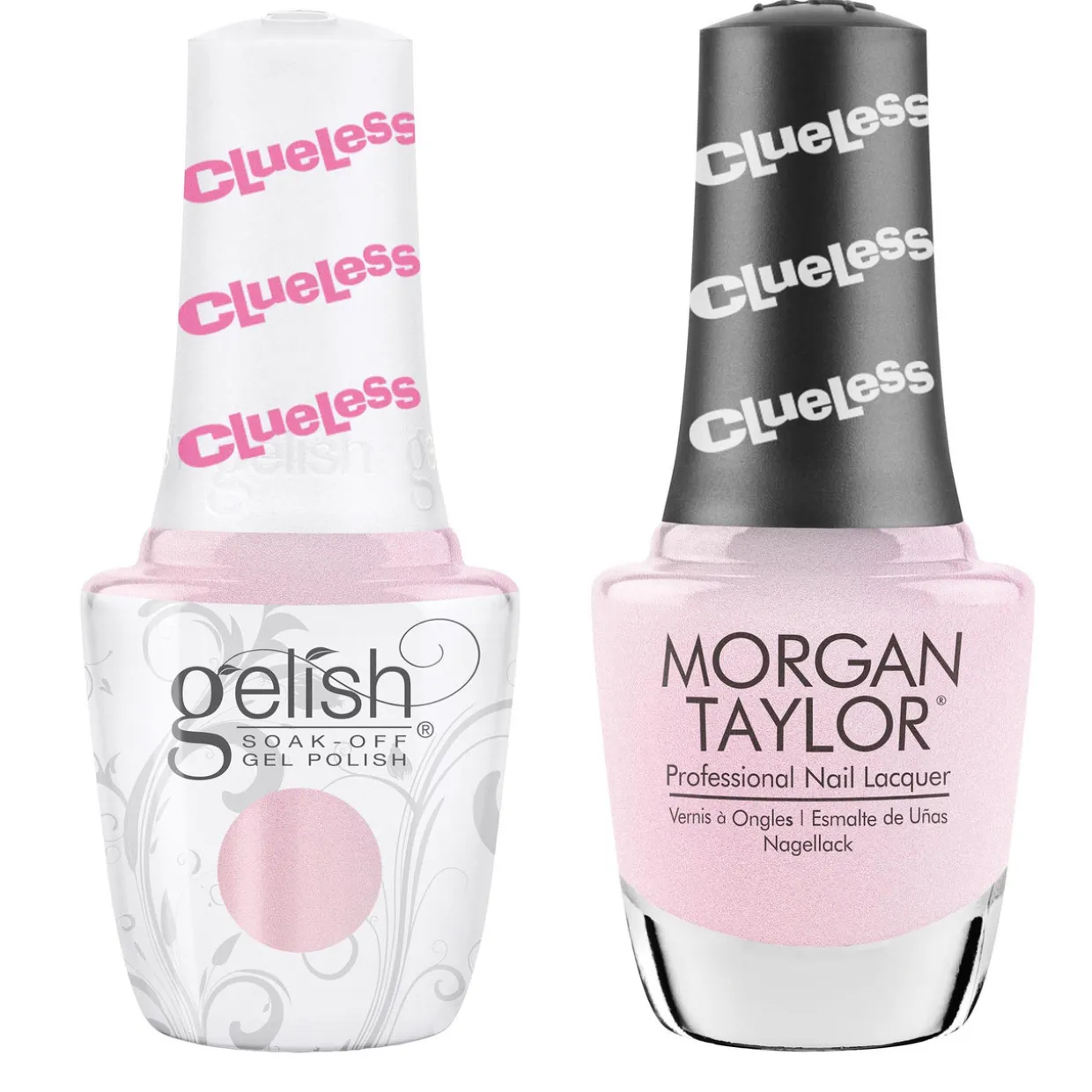 Gelish "Highly Selective" Duo, Light Pink Metallic - Includes gel polish and lacquer