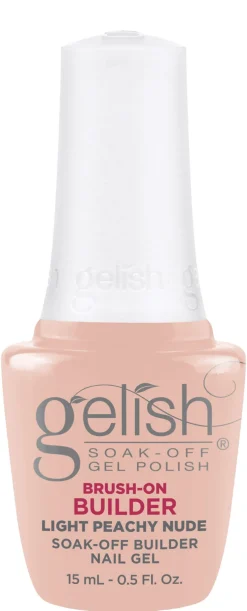 Gelish Light Peachy Nude Brush-On Builder Gel, 15 mL | .5 fl. Oz.