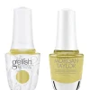 Gelish "Main Street Magic" Duo - Includes Gel Polish and Lacquer - Antique Gold Metallic