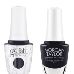 Gelish "Night After Night" Duo - Includes Gel Polish and Lacquer- Indigo Creme