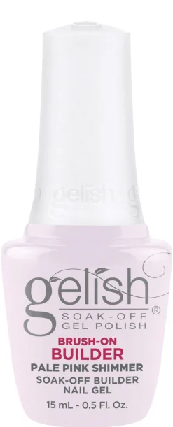 Gelish Pale Pink Shimmer Brush-On Builder Gel, 15 mL | .5 fl. Oz.