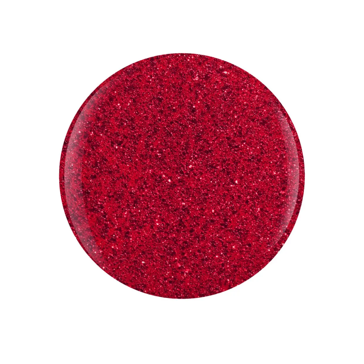 Gelish "Poinsettia Stardust" Duo- Includes Gel Polish and Lacquer - Ruby Red Glitter