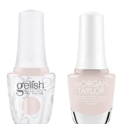 Gelish "Precious In Petals" Duo - Includes Gel Polish and Lacquer - Vanilla Cr�me