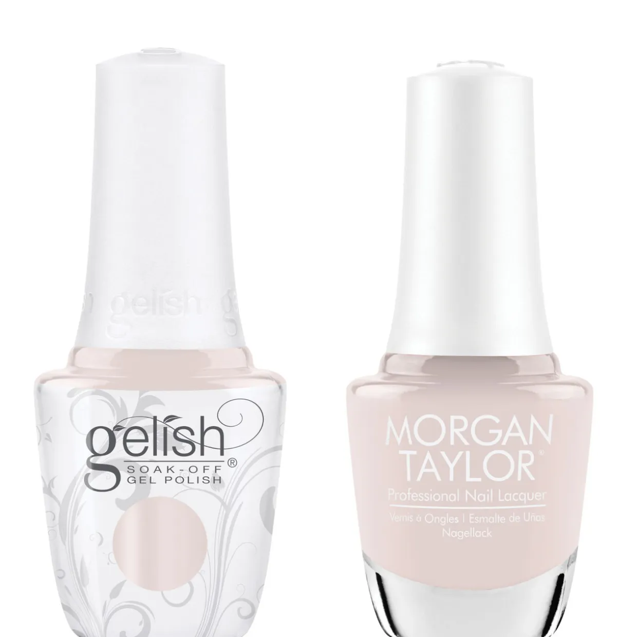 Gelish "Precious In Petals" Duo - Includes Gel Polish and Lacquer - Vanilla Cr�me