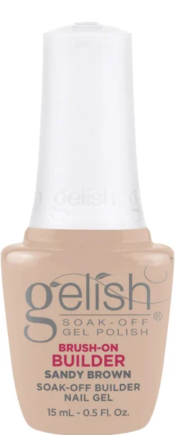Gelish Sandy Brown Brush-On Builder Gel, 15 mL | .5 fl. Oz.