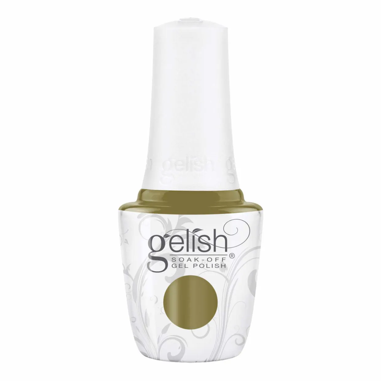 Gelish Soak-Off Gel Polish "Lost My Terrain of Thought", Moss Green Creme, 15 mL | .5 fl oz - Change of Pace Collection