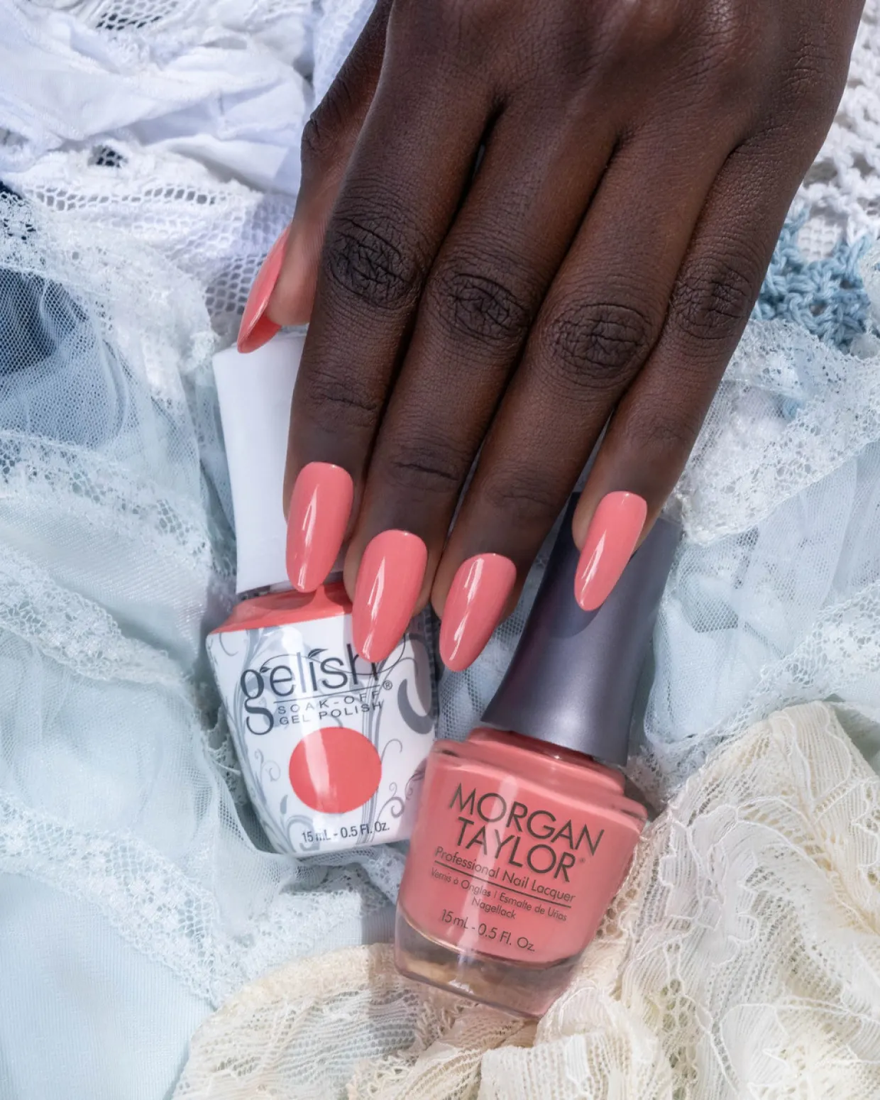 Gelish Soak-Off Gel Polish "Tidy Touch", Salmon Pink Crème, 15 mL | .5 fl. Oz.