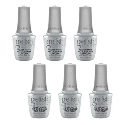 Gelish Soak-Off Gel Polish Velvet Matte No Cleanse Gel Top Coat, 15 mL | .5 fl oz - Case Pack of 6