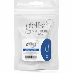 Gelish Soft Gel Tips, Long Coffin Size 5, 50 ct. Refill
