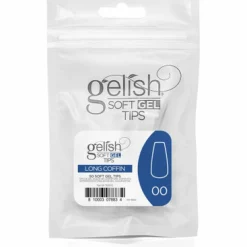 Gelish Soft Gel Tips, Long Coffin Size 00, 50 ct. Refill