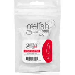 Gelish Soft Gel Tips, Long Stiletto Size 4, 50 ct. Refill