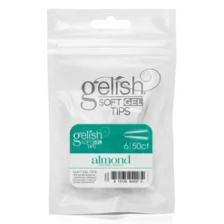Gelish Soft Gel Tips. Medium Almond Size 6, 50 Ct. Refill