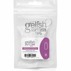 Gelish Soft Gel Tips, Medium Coffin Size 8, 50 ct. Refill