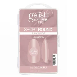 Gelish Soft Gel Tips, Pink Nude Short Round, 120 ct.