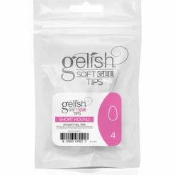Gelish Soft Gel Tips, Short Round Size 4, 50 ct. Refill