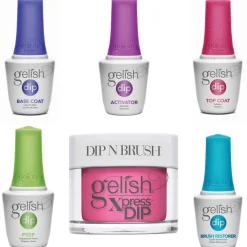 Gelish Summer Collection "Let's Roll" Xpress Dip n Brush "Don't Be A Tease", 6 pc Bundle