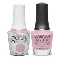 Gelish "Up, Up, And Amaze" Duo - Includes Gel Polish and Lacquer - Bubblegum Pink Creme