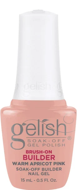 Gelish Warm Apricot Pink Brush-On Builder Gel, 15 mL | .5 fl. Oz.