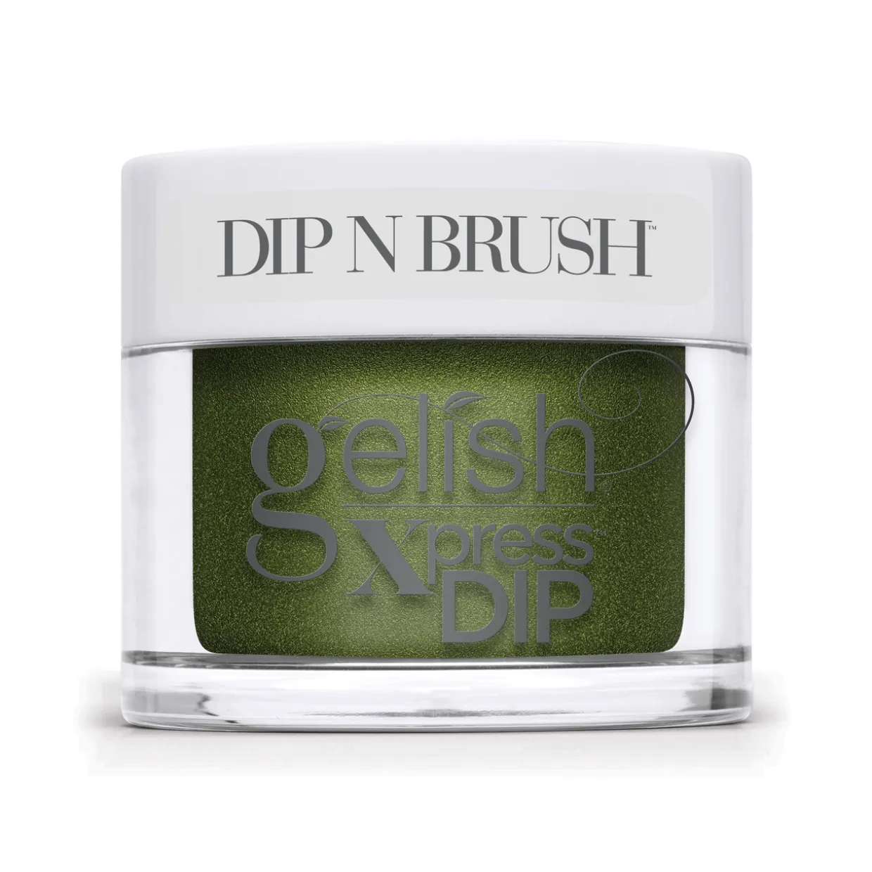Gelish Xpress Dip "Bad to the Bow", Olive Shimmer, 43g | 1.5 oz. - On My Wish List Collection