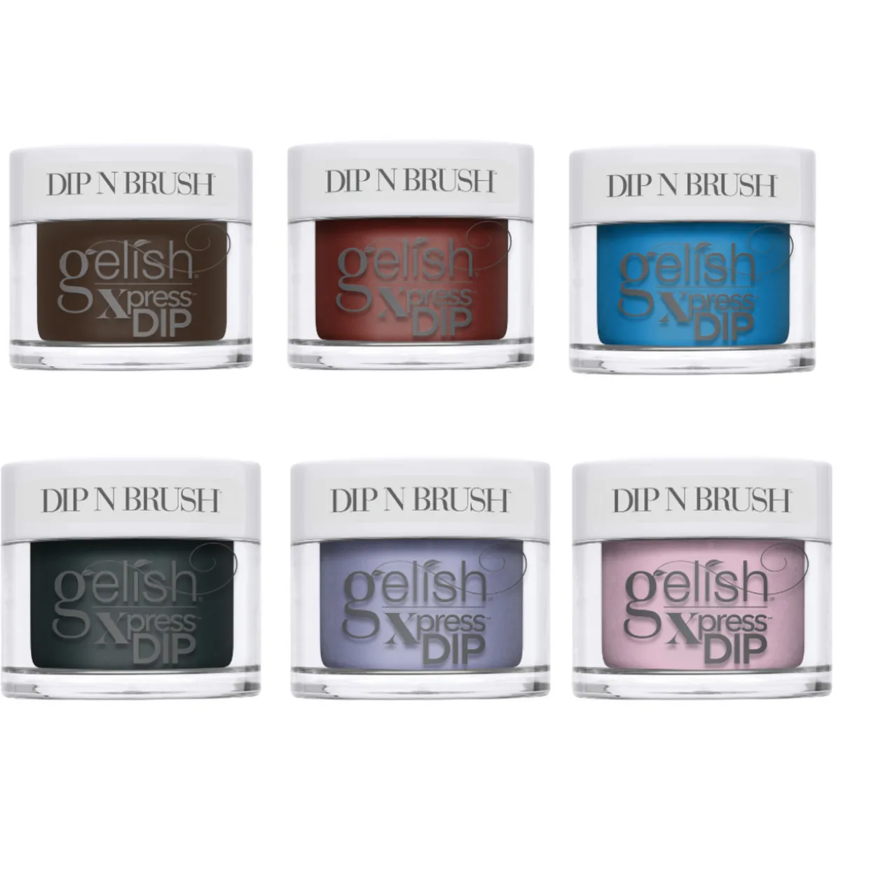 Gelish Xpress Dip "In Frame" Complete Collection Bundle, 6 Colors