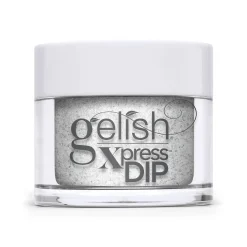 Gelish Xpress Dip "Liquid Frost" - Silver Metallic With Chunky Glitter, 43g | 1.5 oz. - 1620404