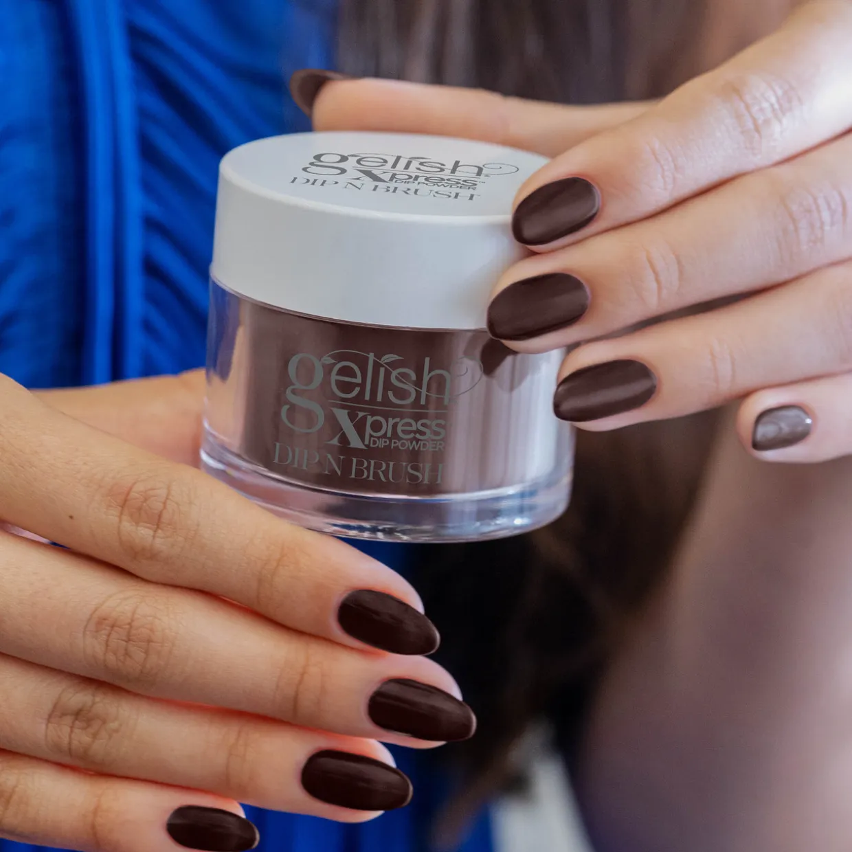 Gelish Xpress Dip n Brush "Pumps or Cowboy Boots?", Dark Chocolate Creme, 43 g | 1.5 oz - 1620183