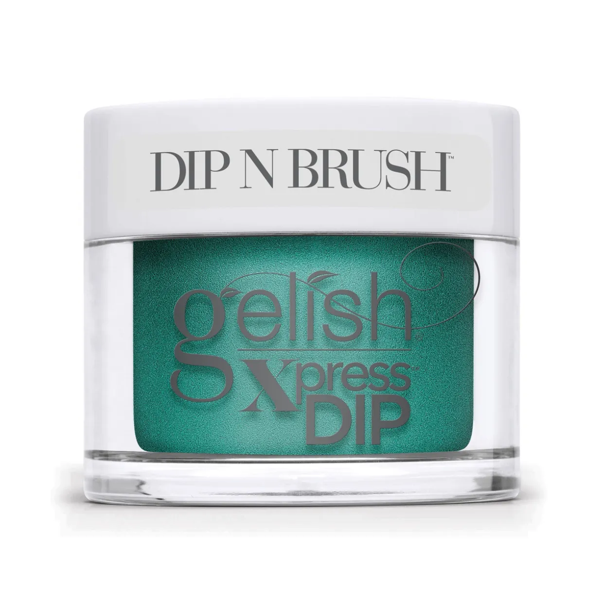 Gelish Xpress Dip n Brush "What The Fluff?", Vibrant Teal Metallic, 43 g | 1.5 oz. - 1620546