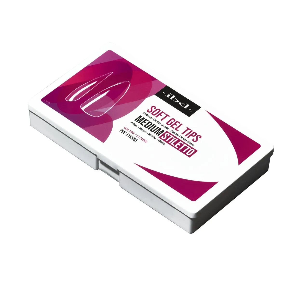 IBD Clear Soft Gel Tips - Medium Stiletto, 504 ct.
