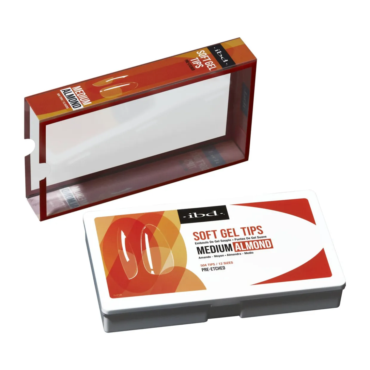IBD Clear Soft Gel Tips - Medium Almond, 504 ct.