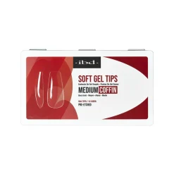 IBD Clear Soft Gel Tips - Medium Coffin, 504 ct.