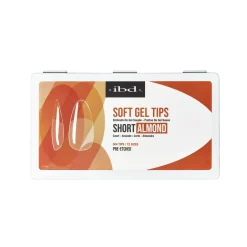 IBD Clear Soft Gel Tips - Short Almond, 504 ct.