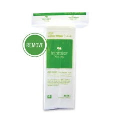 Intrinsics 401412 - Large Cotton Wipes, 4”x4”, 200 ct. 8-ply 100% Naturelle™ cotton